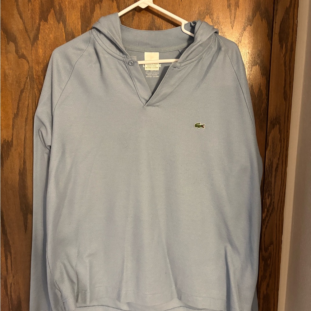 Lacoste Men's Light Blue Polo Hoody